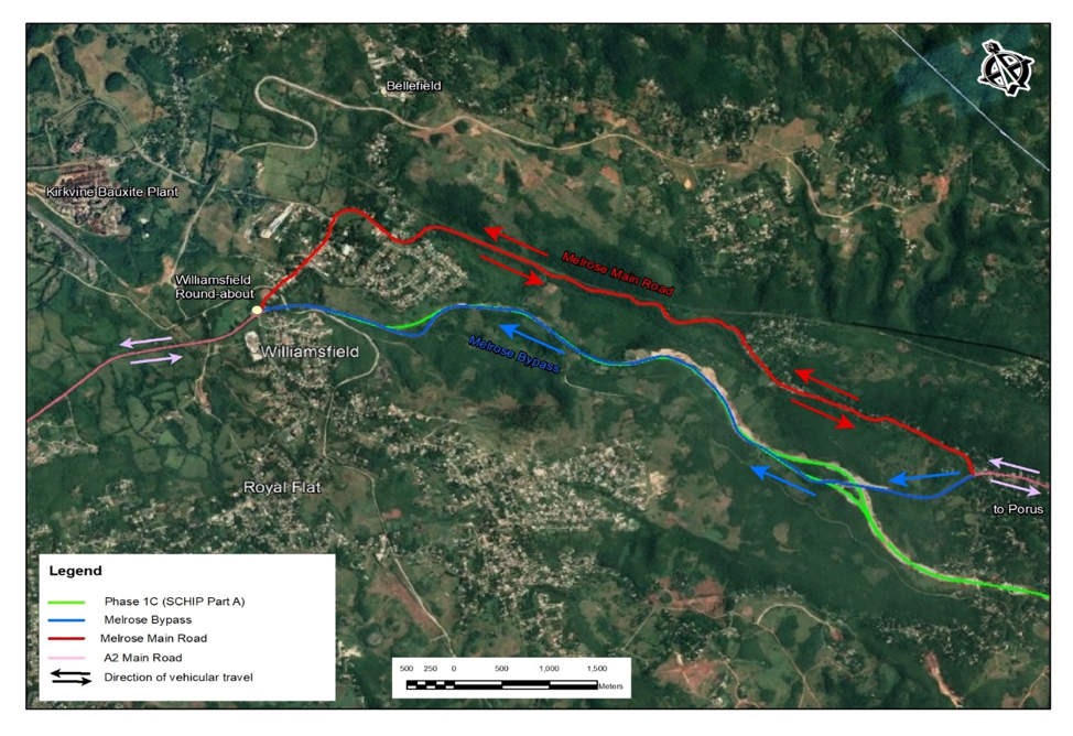 Figure 2: Melrose Hill Bypass Traffic Changes
