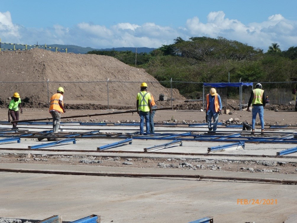 Rio Minho area (left) - Camp site No. 1 Under construction