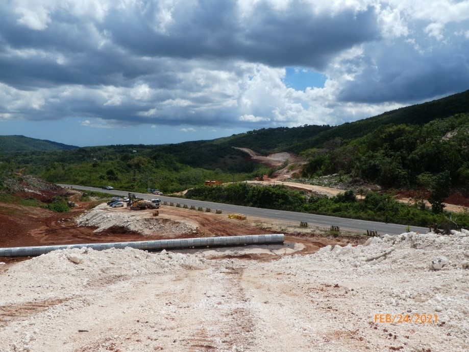 Melrose Bypass Earthworks (Looking east)